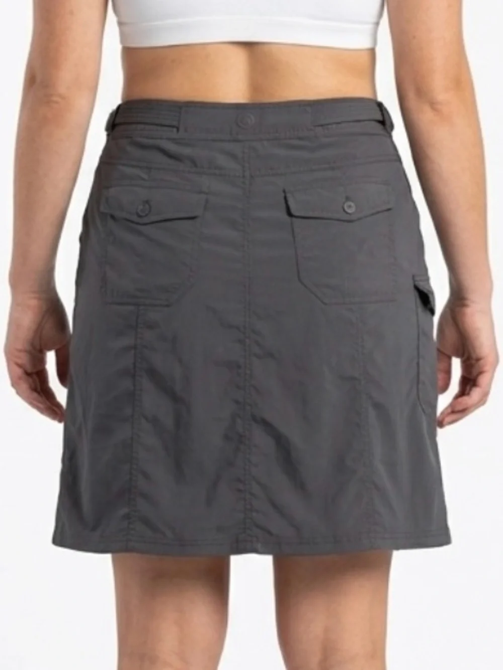 Marmot Cargo Pocket Utility Skirt Size 10 Dark Grey Lightweight Stretch Gorpcore